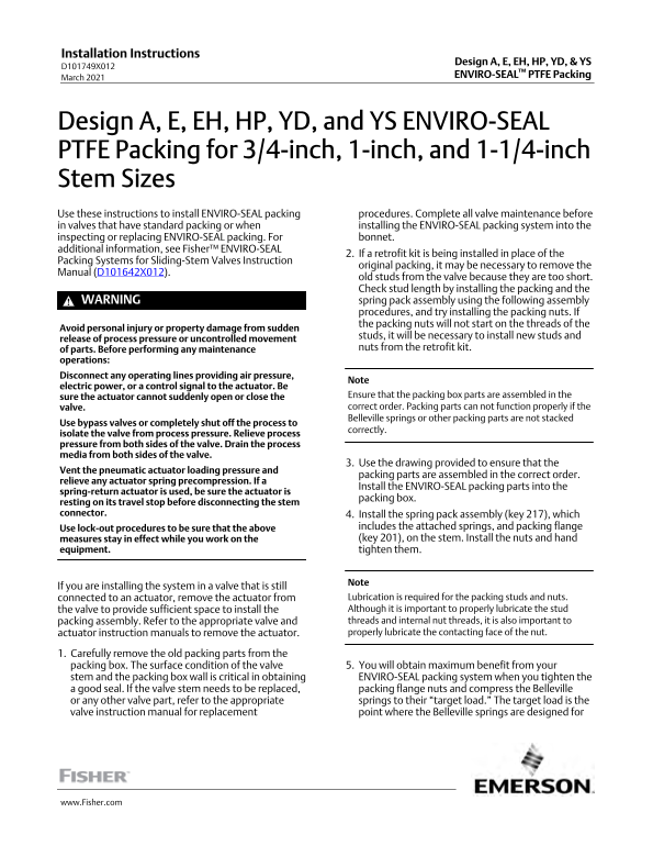 EMERSON Installation Instructions RPACKXRT032, 042, 052, RPACKX00212, 222 - Page 1