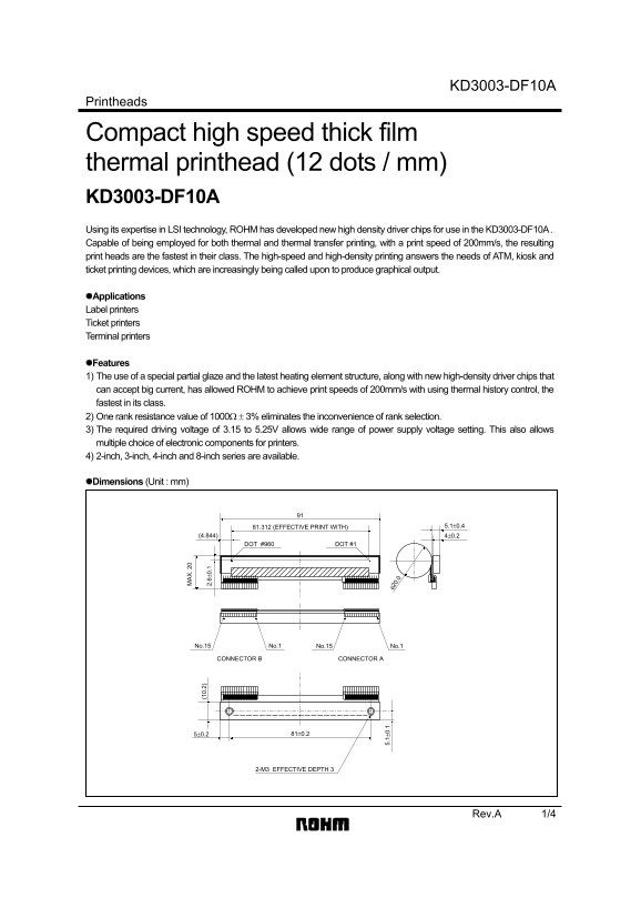 ROHM KD3003-DF10A User Guide and Manual - Page 1
