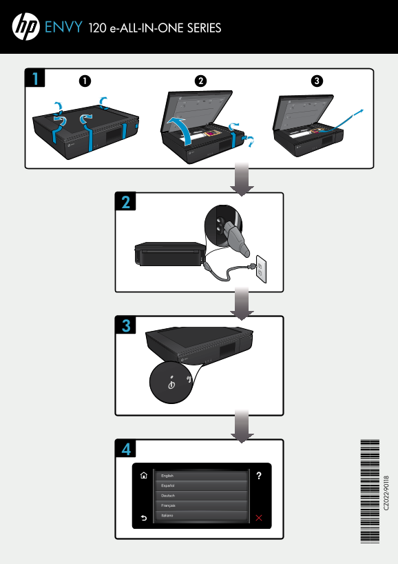 HP ENVY 120 Series Install Poster for Digital MFP - Page 1