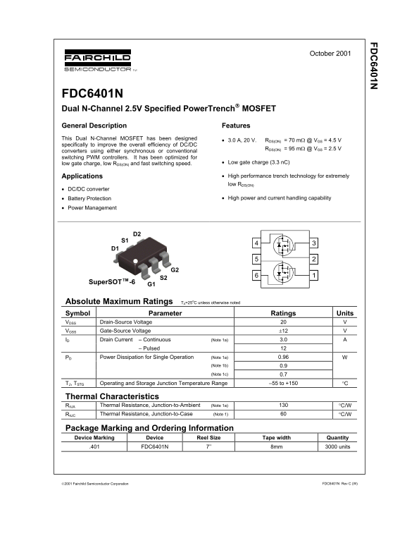 Fairchild FDC6401N User Manual - Page 1