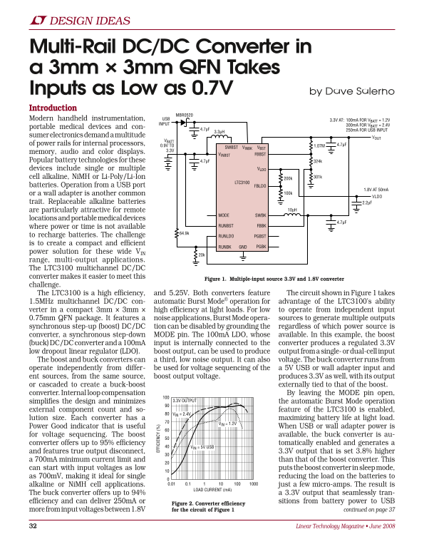 LINEAR LTC3100 User Guide - Page 1