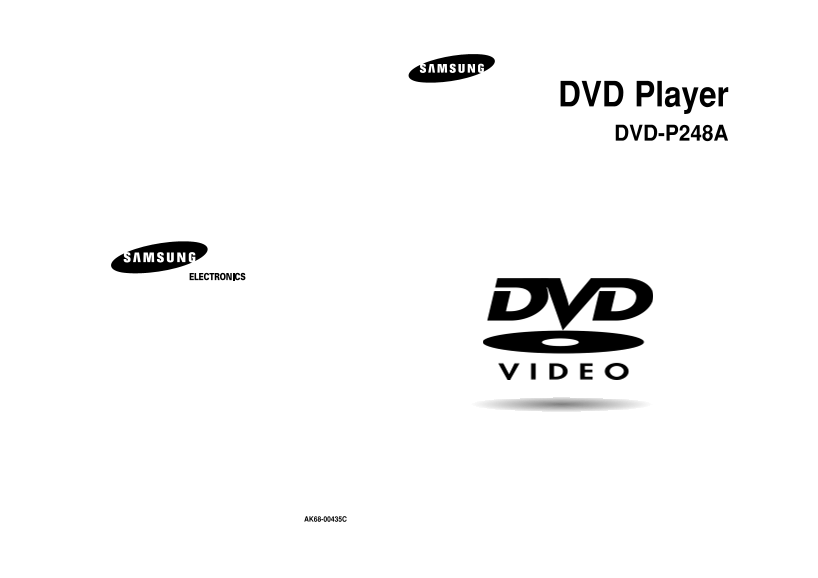 Samsung DVD Player DVD-P248A User's Guide - Page 1