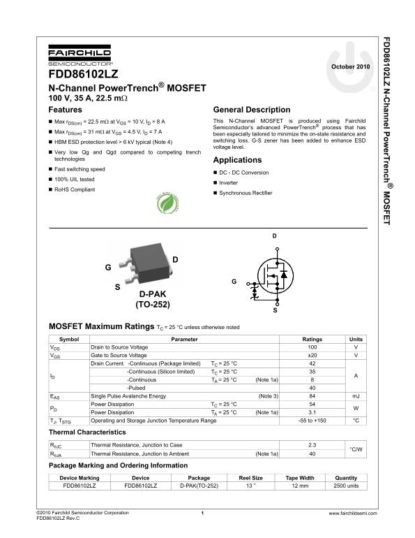 Fairchild FDD86102LZ User Guide - Page 1