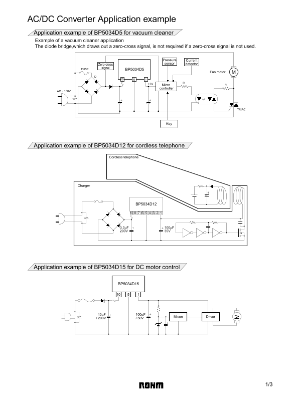 ROHM AC-DC Converter Application Example Owner's Manual User Guide - Page 1