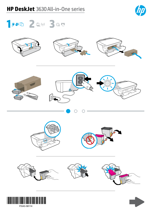 HP DeskJet 3630 Series Installation Poster - Page 1