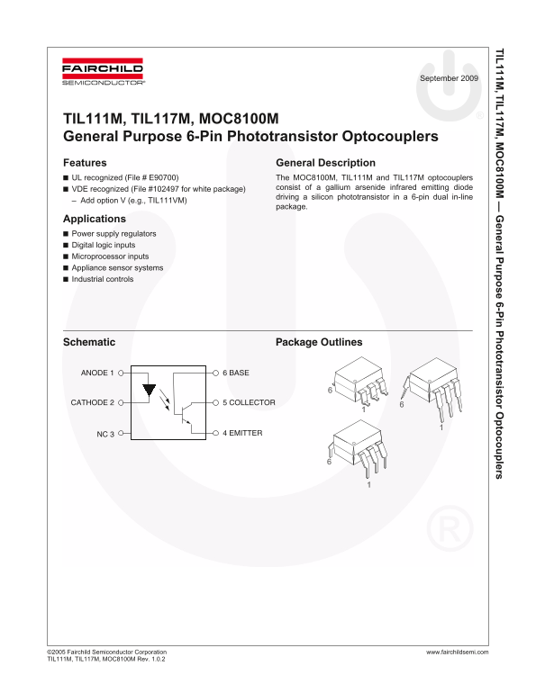 Fairchild Til111M Til117M Moc8100M Data Manual - Page 1