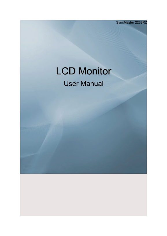 Samsung 2233RZ LCD Monitor Quick User Guide - Page 1