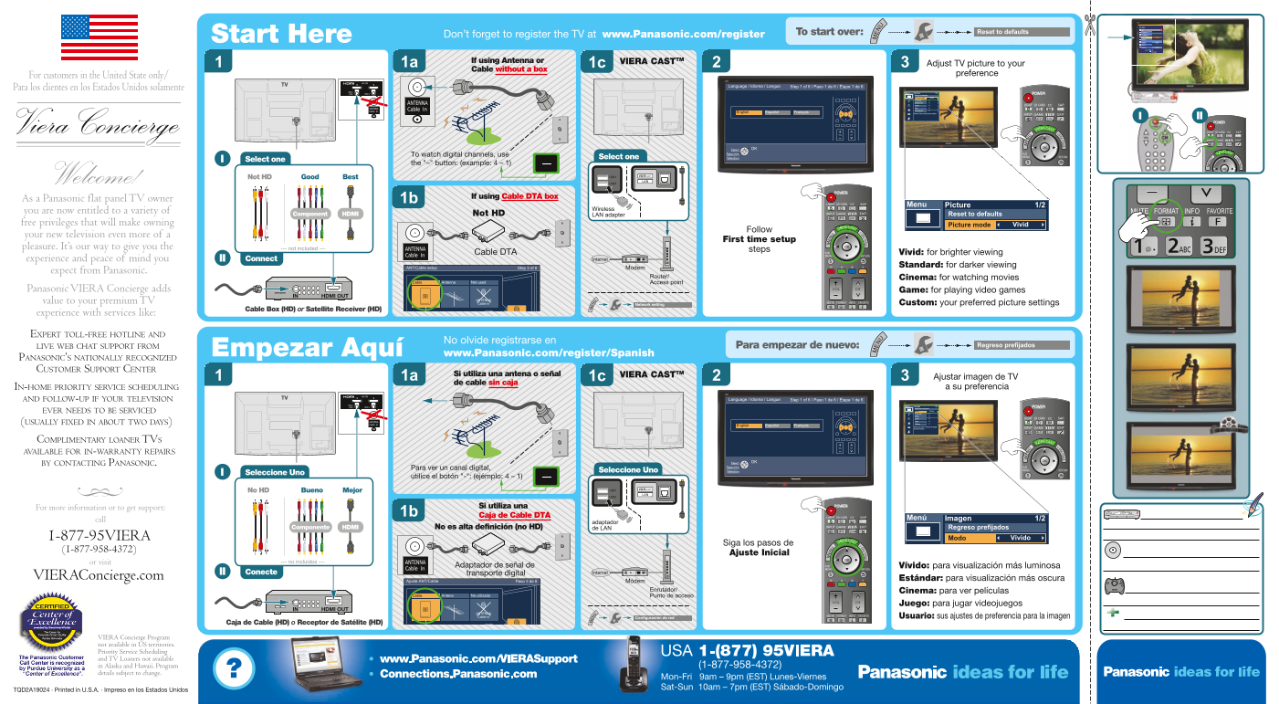 Panasonic QSG-19024-MLUL User's Manual - Page 1
