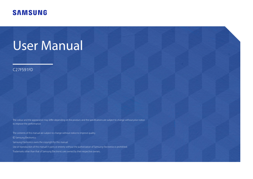 Samsung 27-inch Full HD Curved LCD Monitor C27F591FDC User Guide - Page 1