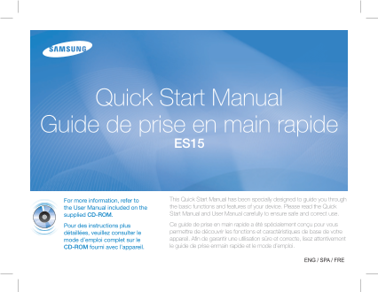Samsung ES15 Quick User Guide - Portable Edition - Page 1