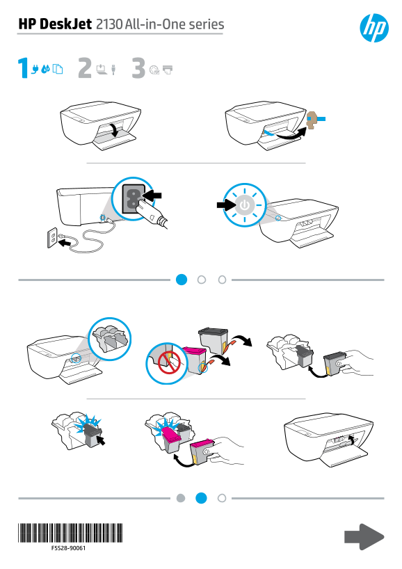 HP DeskJet 2130 Series Installation Poster - Page 1