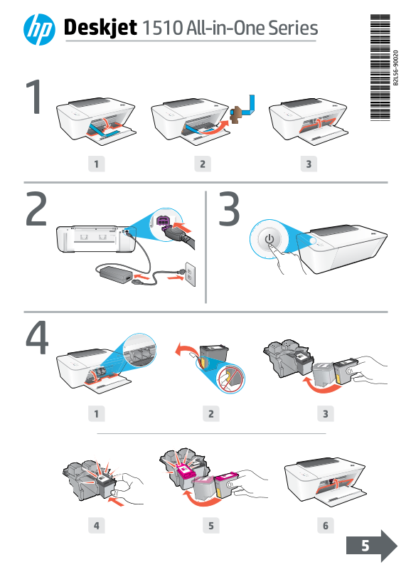 HP Deskjet 1510 Series Installation Poster - Page 1