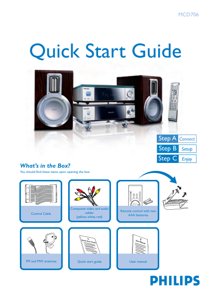 PHILIPS MCD706 Quick User Guide - Page 1