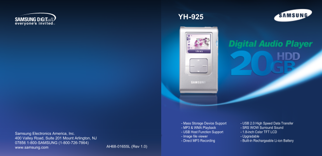 Samsung User Guide - All YH-925GS Models - Page 1