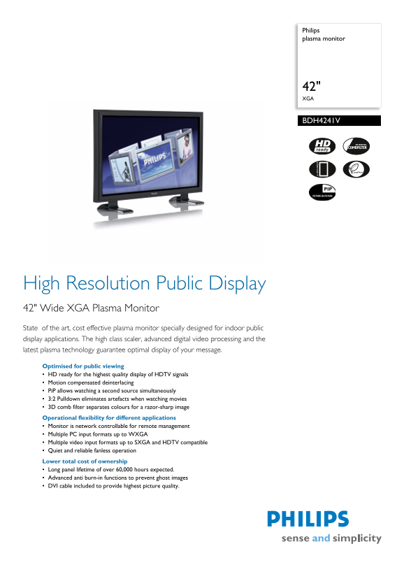 PHILIPS BDH4241V User Guide - Page 1