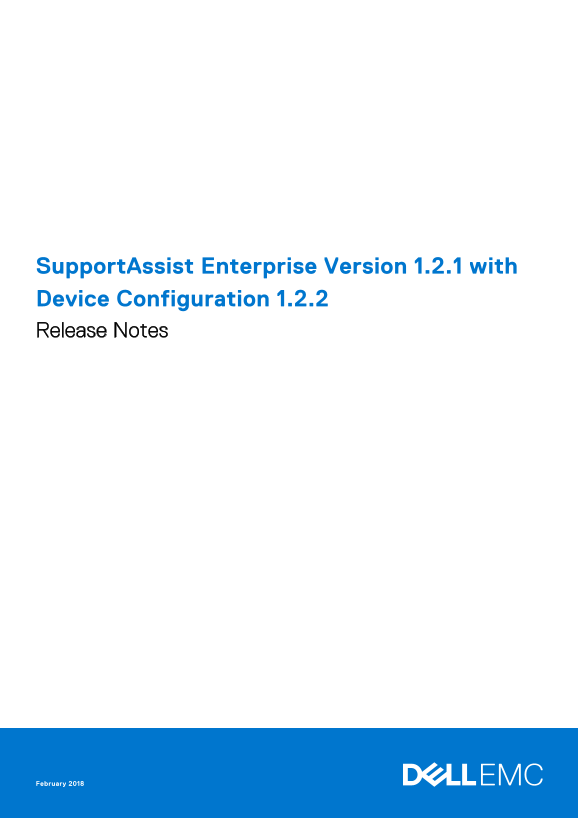 Dell SupportAssist Enterprise Version 1.2.1 with Device Configuration 1.2.2 Release Notes - Page 1