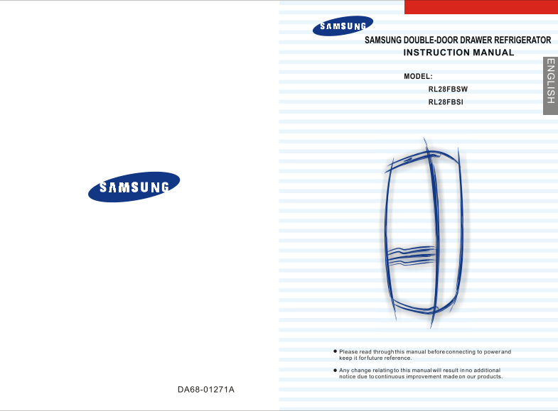 Samsung RL28DBSI Two-Door, Three-Door Refrigerator User's Manual - Page 1