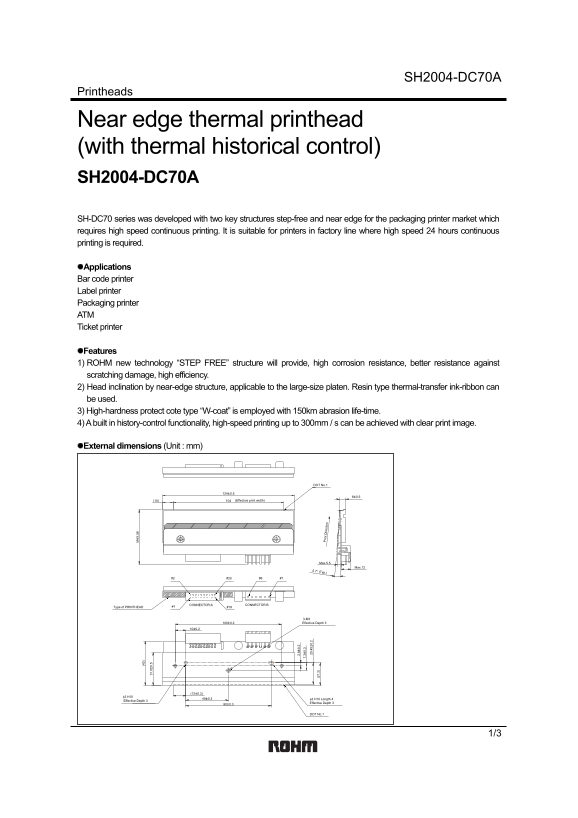 ROHM SH2004-DC70A User Guide - Page 1