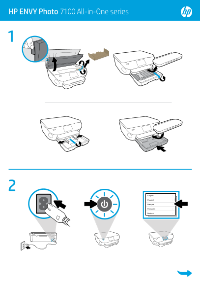 HP ENVY Photo 7100 Printer Series Install Poster - Page 1