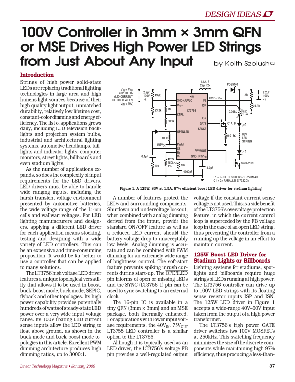 LINEAR LTC3756 User's Manual - Page 1