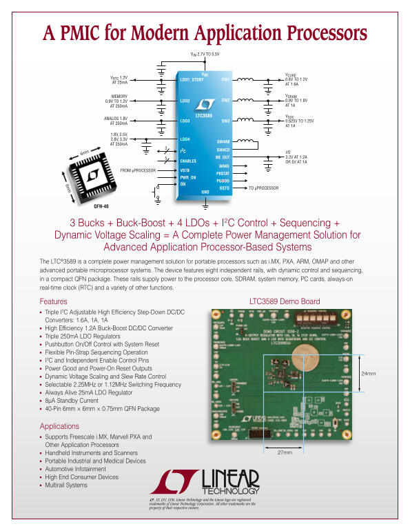 LINEAR 2PB_3589 A PMIC for Modern Application Processors User Guide - Page 1