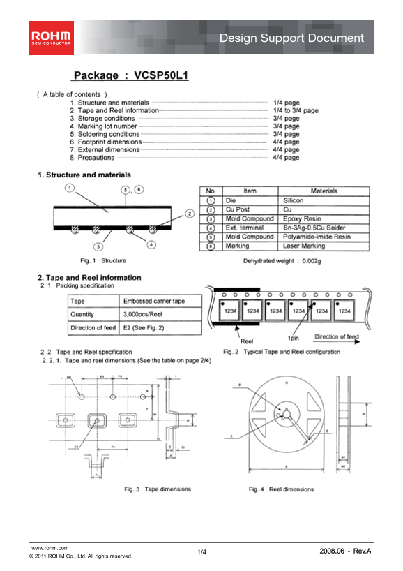 ROHM VCSP50L1 Data Manual (8) User Guide - Page 1