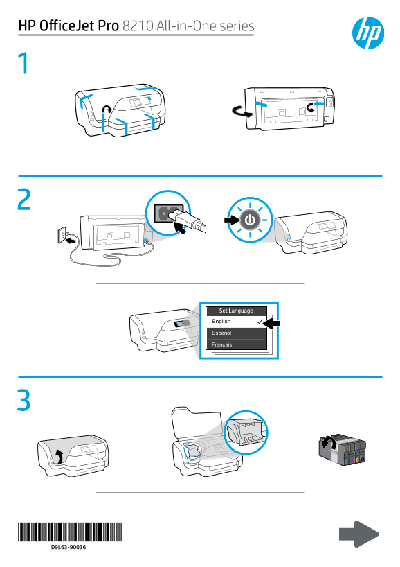 HP OfficeJet Pro 8210 Printer Series Install Poster - Page 1