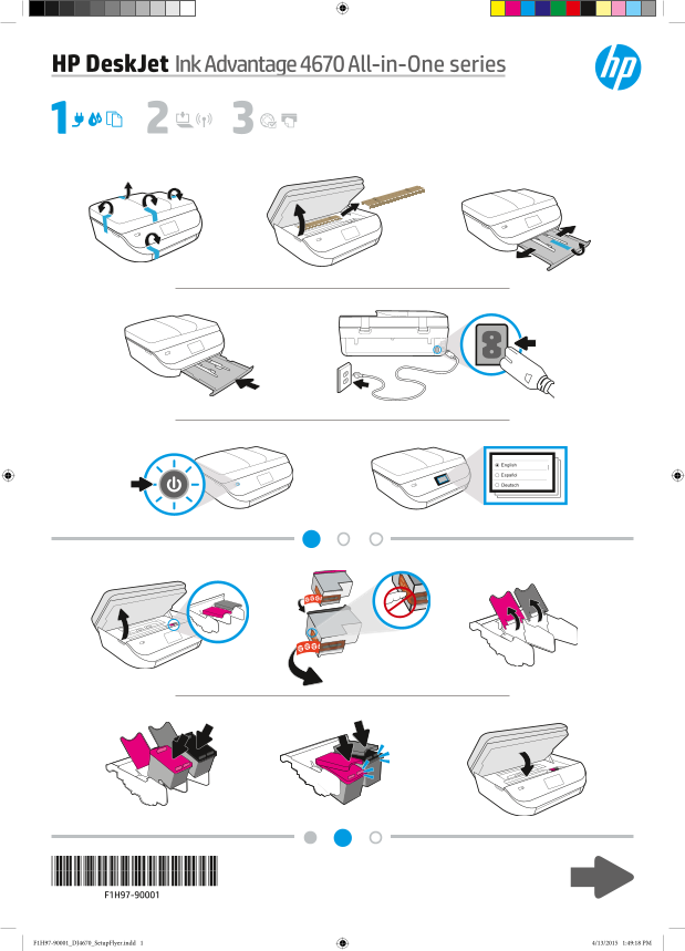 HP DeskJet Ink Advantage 4670 Printer Series Install Poster - Page 1