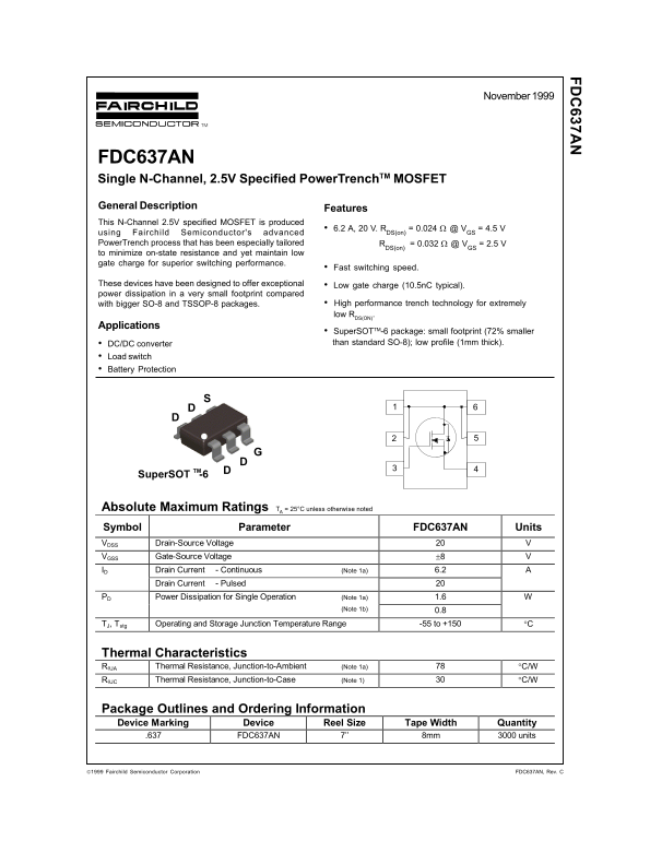 Fairchild FDC637AN User Guide - Page 1