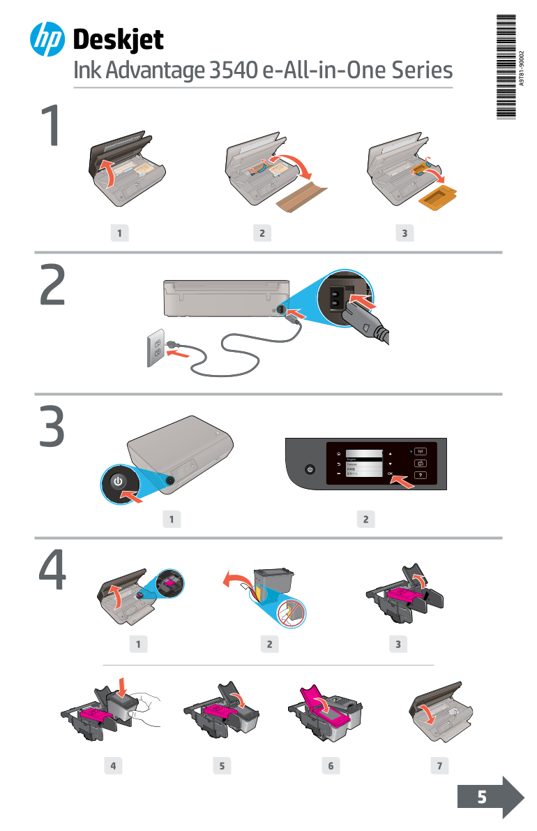 HP Deskjet Ink Advantage 3540 Series Install Poster - Page 1