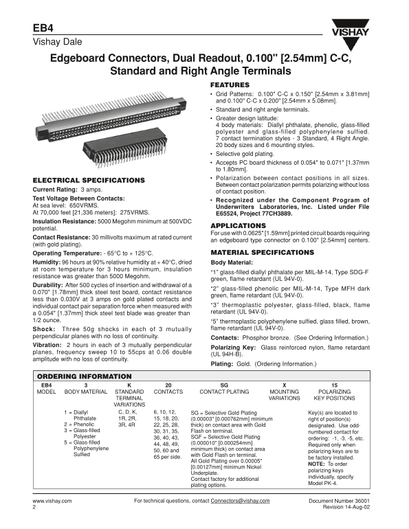 Vishay EB4 User Guide and Manual - Page 1