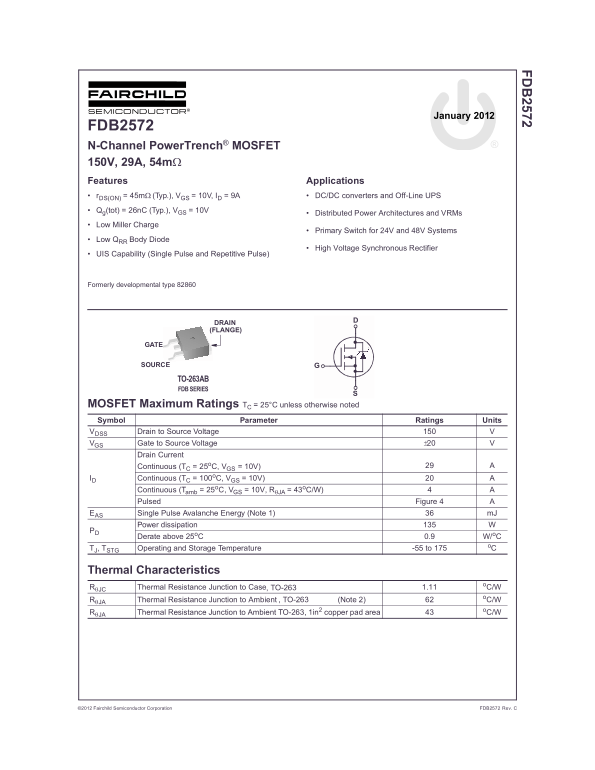 Fairchild FDB2572 FDP2572 User Manual - Page 1