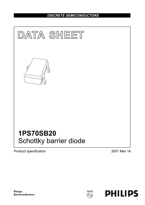 PHILIPS 1PS70SB20 Data Sheet - Page 1