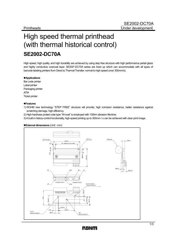 ROHM SE2002-DC70A User Guide and Manual - Page 1