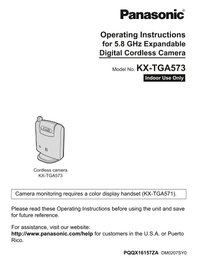 Panasonic KX-TGA573 User Guide (2) - Page 1
