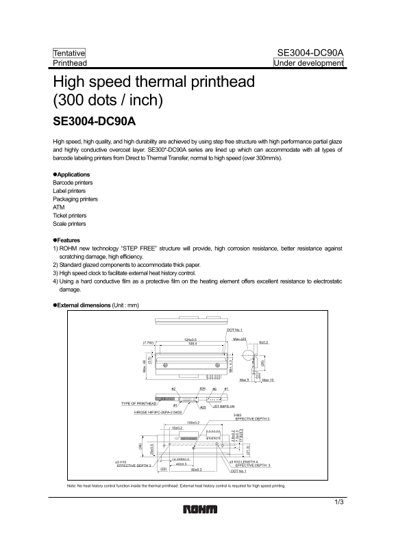 ROHM SE3004-DC90A User Guide - Page 1