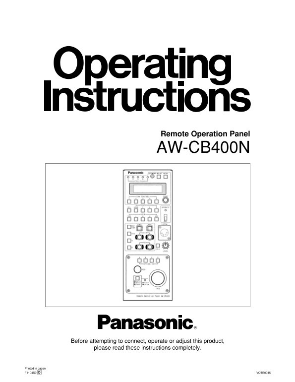 Panasonic AWCB400N User Guide - Page 1