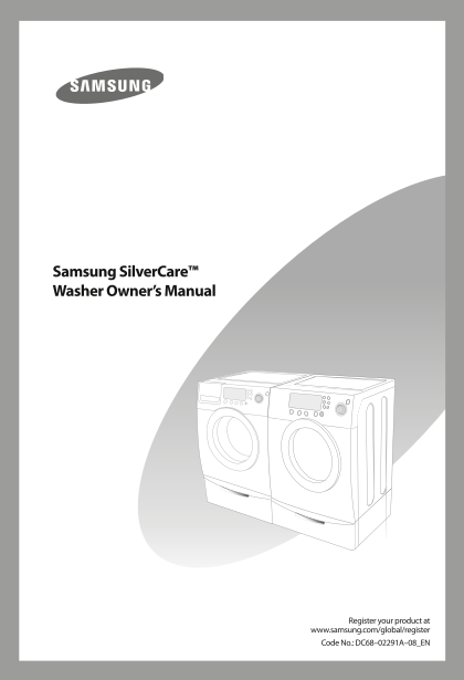 Samsung SilverCare Washer Owner's Manual - Page 1