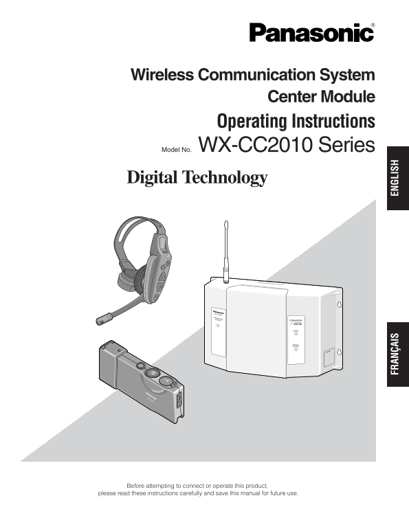 Panasonic WX-CC2010 User Guide - Page 1