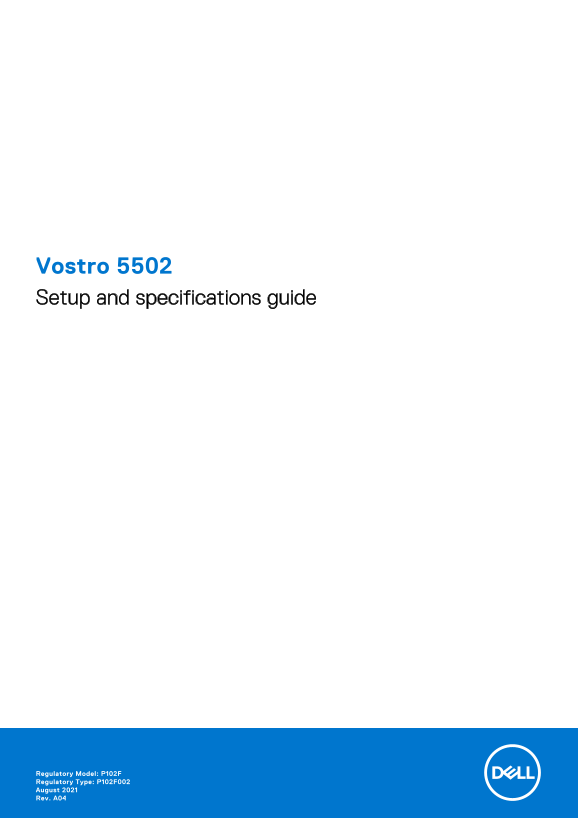 Dell Vostro 5502 Setup Guide and Specifications - Page 1