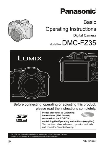 Panasonic DMCFZ35 User's Manual - Page 1