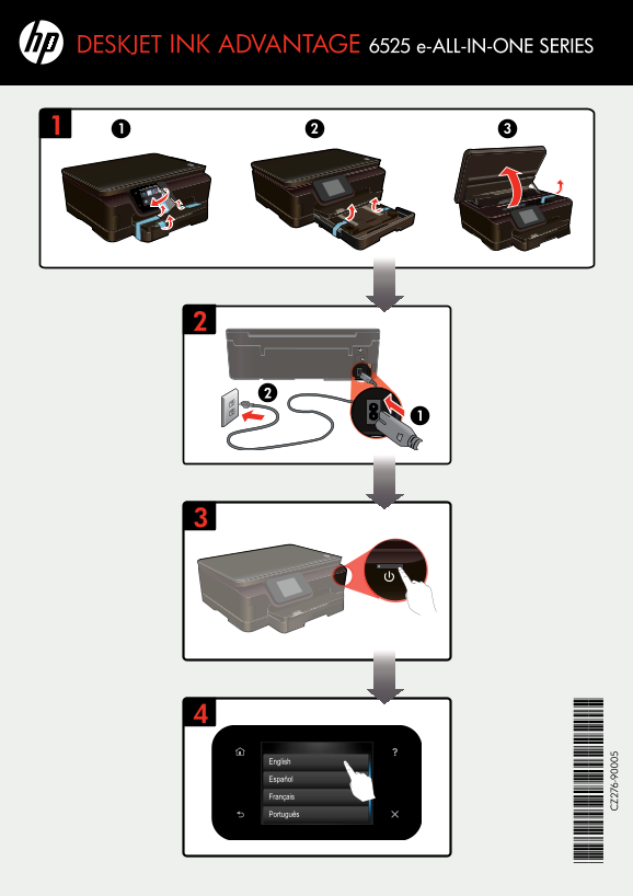 HP Deskjet Ink Advantage 6520 Series Installation Poster - Page 1