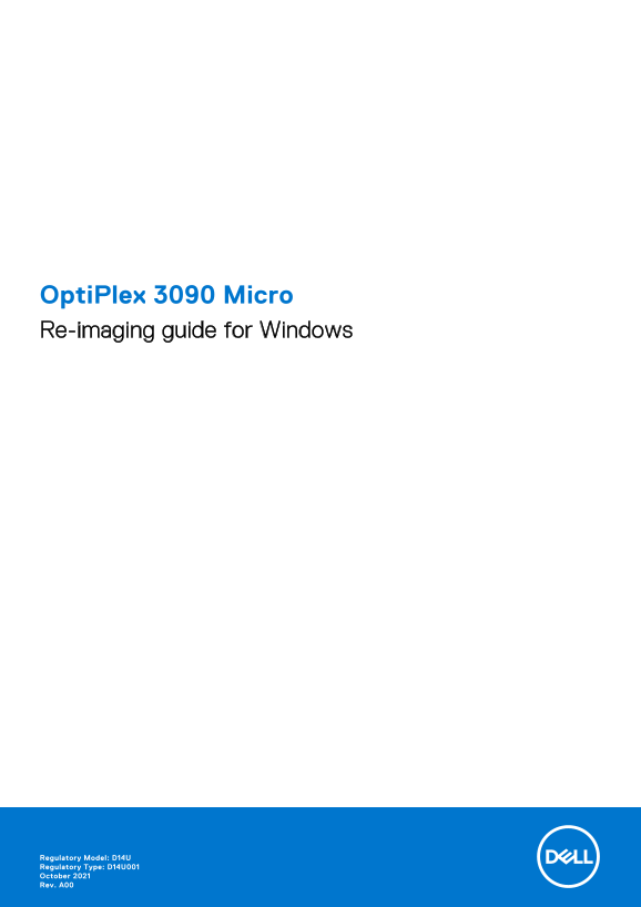 Dell OptiPlex 3090 Micro Re-Imaging Guide for Windows - Page 1