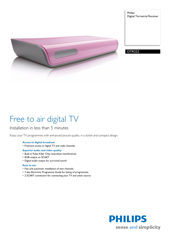 PHILIPS DTR222 User Guide - Page 1