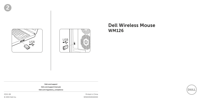 Dell Wireless Mouse WM126 Quick Start Guide - Page 1