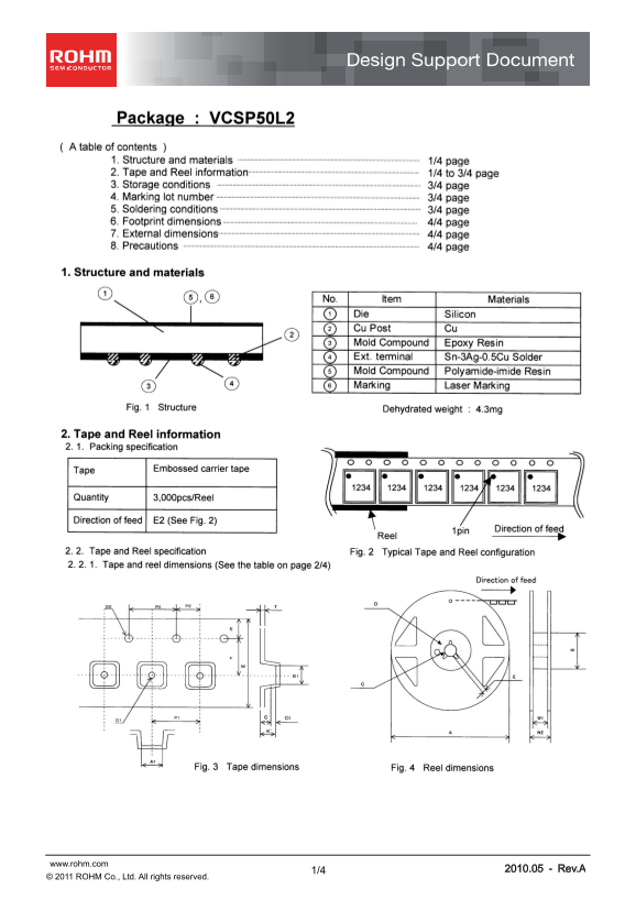 ROHM VCSP50L2 User Guide and Manual (1) - Page 1