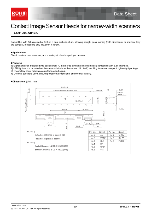 ROHM LSH1004-AB10A User's Guide and Manual - Page 1