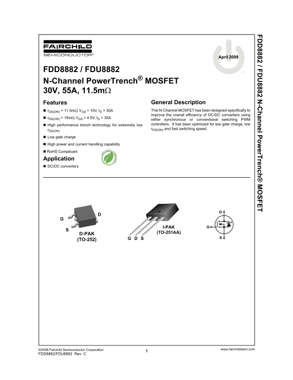 Fairchild FDD8882 FDU8882 User Guide - Page 1