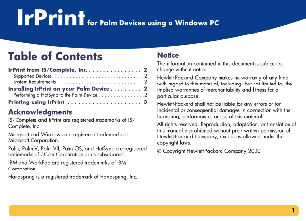 HP Photosmart 1218 Series Photo Printers - (English) - Page 1