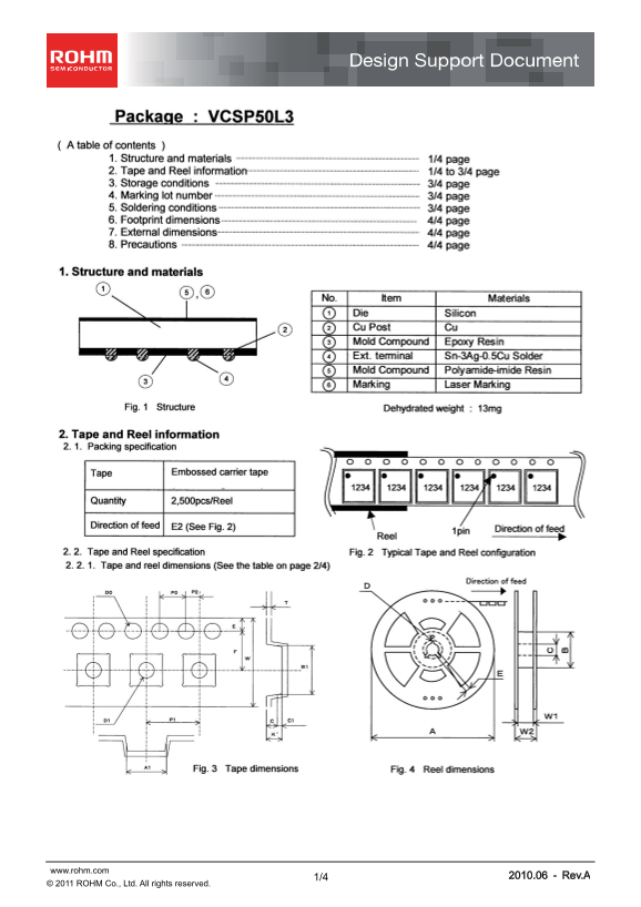 ROHM VCSP50L3 User Guide and Technical Specifications (2) - Page 1